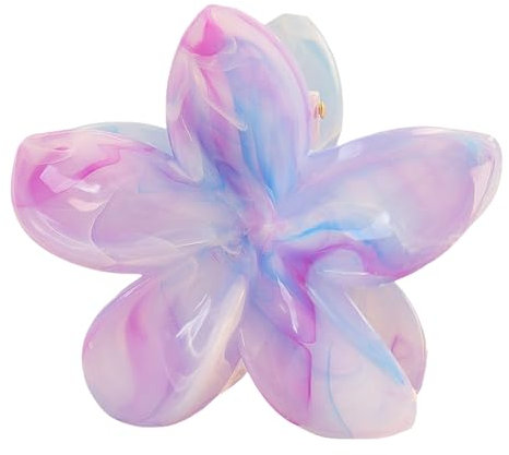 Pince à cheveux en forme de fleur avec pince à cheveux sûre en marbre pour femmes et filles