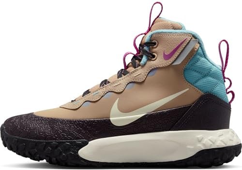 Nike Hikeda ältere Kinder Schuh, Hemp/Pale Ivory-Burgundy Ash-Denim Turq, 34 EU