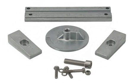 wellenshop Zinkanoden-Set für Außenborder & Z-Antrieb, Mercury, Mercruiser, Yamaha, Suzuki, Honda Größe für Mercury F30/F40/F60