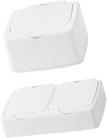 NAMOARLY 2stücke Wattestäbchenbox Tragbare Gadget-hülle Kleinartikelspender Schreibtischhalter Gadget-behälterbox Schreibtisch-aufbewahrungsbox Für Zuhause Büro Küche