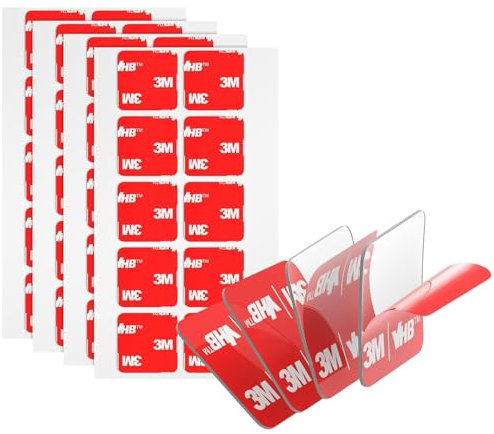 3M Doppelseitige Klebepads Heavy Duty VHB 25MM x 25MM 20 PCS Transparent 0.5MM Dick 4905 Quadratische klebrige Montage Schaumstoffband stark klebend für Auto Dekoration Haus Büro Logos