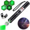 XibeiTrade Pointeur laser vert Pointeur laser rechargeable de haute puissance, stylo laser à longue portée avec mise au point réglable et capuchon étoilé, astronomie, chats, chiens (vert)