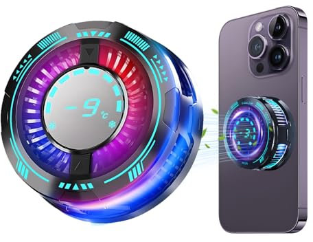 Raffreddatore per cellulare – Radiatore magnetico per cellulare con tecnologia a semiconduttore | Raffreddamento magnetico portatile per Tablet Laptop in viaggio Outdoor HomeOffice Vlog