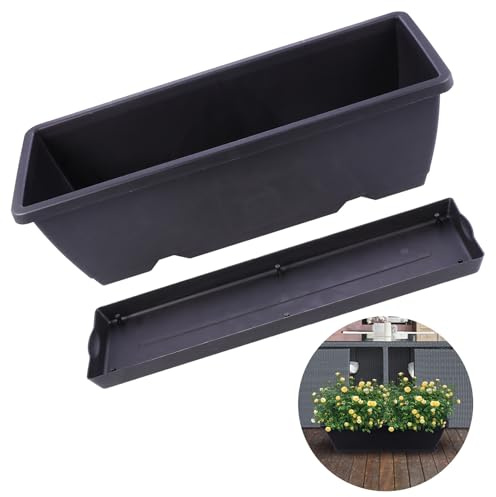 Toyvian Canal De Plantación Rectangular De Plástico con Drenaje para y Jardines Macetero para Suculentas y Flores