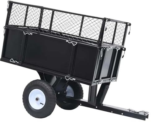 Tidyard Tipping Trailer for Lawn Mower 150 kg Load trailer Model92449