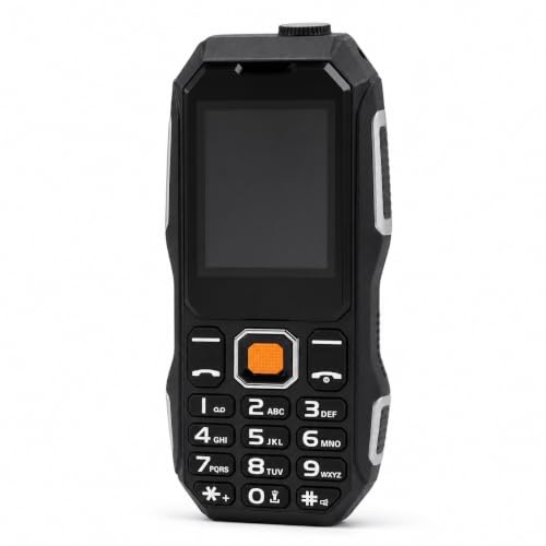 Elprico 2G-Handy, Entsperrtes Handy für Senioren/Kinder, älteres Handy mit Dual-SIM-Karten, LED-Taschenlampe, 5800-mAh-, Radio, Videoaufzeichnung, Kalender, Alarm und Taschenrechner (Black)