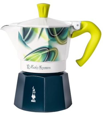 Bialetti Moka Express da 3 Tazze (130 ml) MICO, Edizione Speciale Milano Cortina 2026, Caffettiera in Alluminio, Non adatta a Induzione, Manico Ergonomico anti scottatura