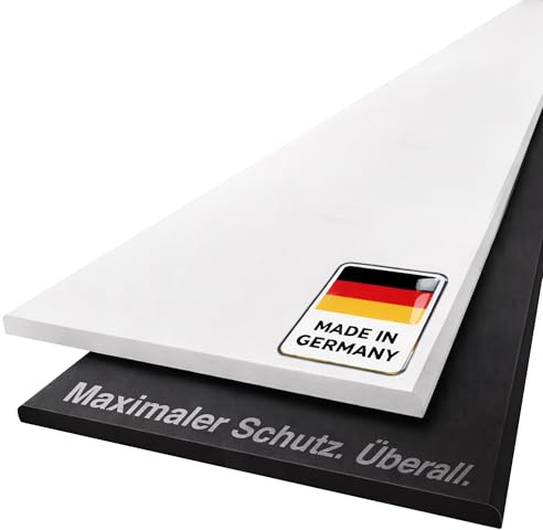 Protolan Rammschutz Wand Schutzleiste Robuster Kantenschutz PE-Kunststoff | Wandschutz für Gastronomie & Gesundheitswesen – Leicht zu reinigen & Lebensmittelbeständig 2000x100x10mm, schwarz