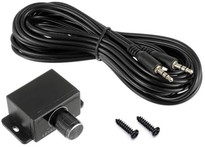 jklymm Controller Knob 5m Cable Volumes Bass Subwoofer Adjuster Car Amplifier Regulator Car Amplifier Regulator Bass Subwoofer Adjuster Vehicle Controller Easy Installation