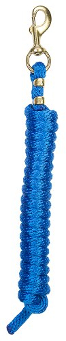 Weaver Führstrick aus Leder mit massivem Messing, 225 Karabiner, 35-2100-S4, blau, 10'