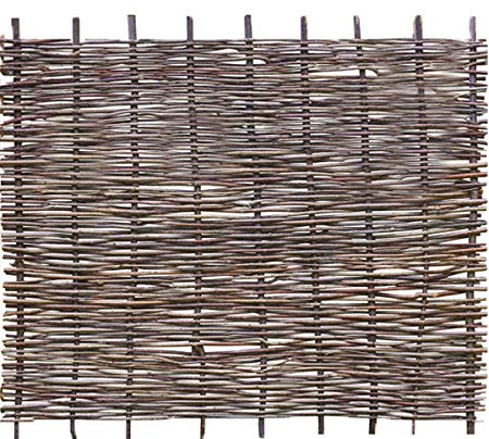 Weidenprofi Sichtschutz, Haselnusszaun Modell Stabil, Flechtzaun aus Hasel, Größe (BxH): 180 x 150 cm