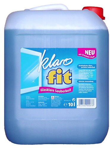 fit Glasreiniger 10 Liter Kanister - für Fenster, Spiegel, Autoscheiben - streifenfreie Reinigung, ohne Mikroplastik