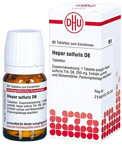 DHU Hepar sulfuris D6 Tabletten, 80 St. Tabletten