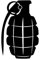 Copytec Aufkleber/Sticker Handgranate Auto amerikanische Mk 2 Ananas - 10x6 cm schwarz #A571