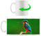 Stil.Zeit Eisvogel grüner Hintergrund, Motivtasse aus weißem Keramik 300ml, Tolle Geschenkidee zu jedem Anlass. Ihr Neuer Lieblingsbecher für Kaffe, Tee und Heißgetränke.