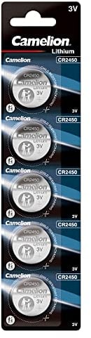 Camelion 13005450 - Lithium Knopfzellen-Batterie CR2450 mit 3 Volt, 5er Set, Kapazität 550 mAh, für verschiedenste Geräte- und Verbraucheranforderunge