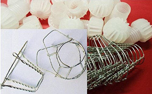 20x Champagne Plastic Stoppers Corks & Wire Cages Set Home Brew Wine Making 855(B0045)