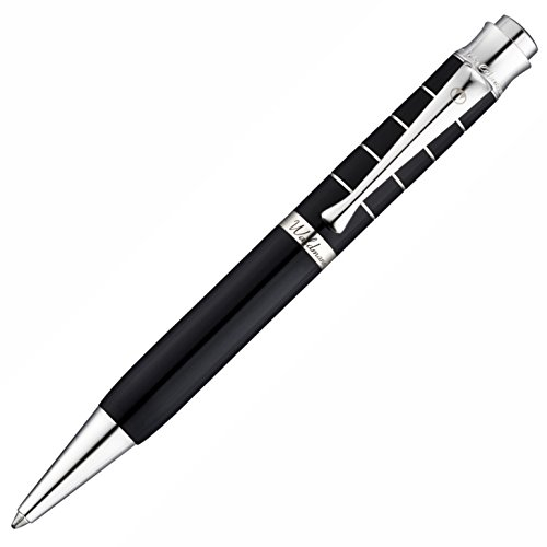Waldmann Füllhalter Tango – bolgrafo (Sterling Silber Zierelemente, Schwarz