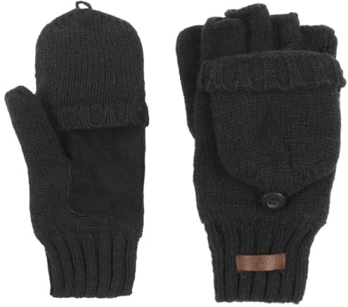Barts Haakon Boys Fingerless Gloves Kids - winter knit with lining Autumn-Winter - 4 HS black