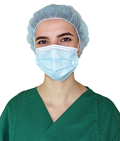 Medi-Inn Baretthauben OP-Hauben Kopfhauben Schwesternhauben (blau, 1000 Stück)