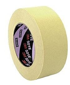 3M Ruban adhésif de masquage papier crêpé 501E, Chamois, 48 mm x 50 m - lot de 20 rouleaux