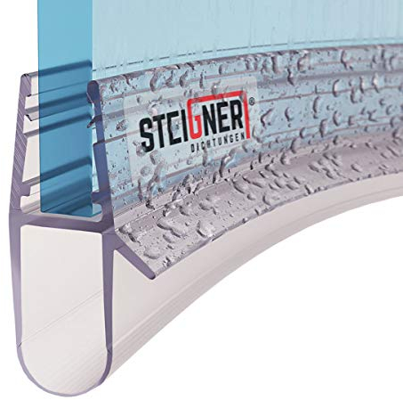 STEIGNER Duschdichtung, 40cm, Glasstärke 5/6/ 7/8 mm, Vorgebogene PVC Ersatzdichtung für Runddusche, UK17