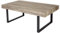 Couchtisch Kos T576, Wohnzimmertisch, 40x110x60cm MVG-Zertifiziert - Wildeiche, dunkle Metall-Füße