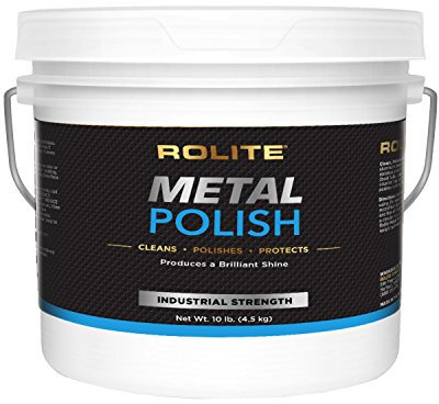 Rolite Metal Polish Paste 10lb for Aluminum, Brass, Bronze, Chrome, Copper, Gold, Nickel and Stainless Steel