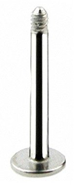 Piersando Ersatz Gewinde Stecker Chirurgenstahl für Lippen Lippe Labret Lippenpiercing Ohr Tragus Ohrpiercing Helix Piercing Silber 1,2mm x 11mm