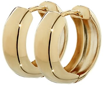 NKlaus Paar 750 Gold gelbgold Klappcreolen Ohrringen 15 x 5,1mm Hochglanzpoliert Rund 4743