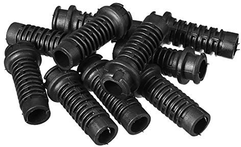 sourcingmap 10pcs 7.5-8.0mm PVC Strain Relief Cord Boot Protector Power Tool Hose Black