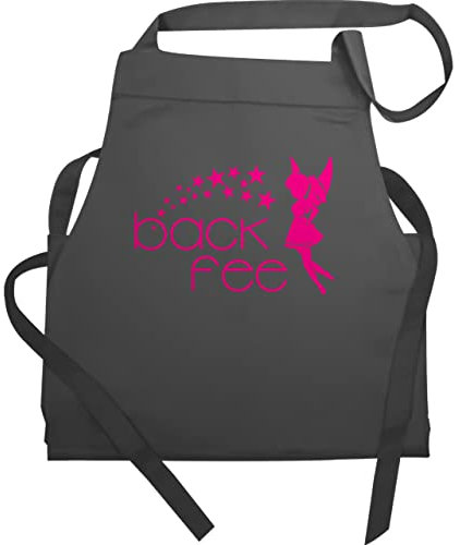 Shirtracer Schürze Geschenk - Küche - Back Fee Backfee - 60x87 - Anthrazit - für backschürze koch backen kochschürze back-schürze küchen sterne küchenschürze damen frauen baking bäckerin
