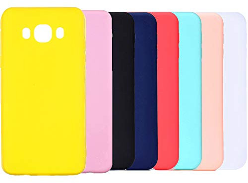 HereMore - Carcasa para Samsung Galaxy J7 2016 (8 x 1 x 8 x 2016), Color Rojo, Azul Oscuro, Rosa Oscuro, Verde, Amarillo, Rosa, Blanco, Negro
