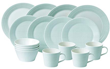 Royal Doulton Pacific 1052175 16 Pc Dinnerware Set Dots Porcelain Mint