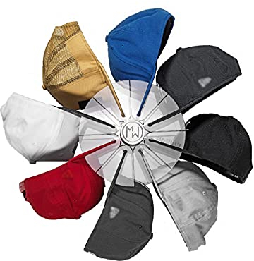 Cap-Spinner I Patented Designer Cap Rack I Cap Halter I Platz für bis zu 8 Caps I Farbe: natureloxiert (grau) I Made in Austria