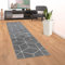 Paco Home Teppich Wohnzimmer Kurzflor Moderner Skandinavischer Stil Rauten Muster Grau Weiß, Grösse:70x250 cm, Farbe:Grau