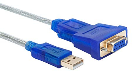 DTech 1,8 m USB 2.0 auf RS232 DB9 Seriell adapterkabel für Frauen Unterstützt Windows 11,10, 8, 7, Mac, Linux(Blau)