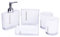 5-Set Badzubehör Set, Acryl Badzubehör Bad mit Zahnbürstenhalter Zahnbürstenbecher Enthalten Tumble Soap Dish Flüssigseifenlotion Pump Lotion Spender Spender Schwarz
