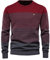 BeerMmay Herren Pullover Gestreifter Kontrast Rundhals Schmaler Pullover Casual Top
