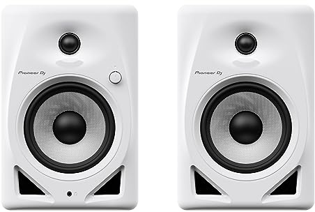 Pioneer DJ DM-50D Active 5-inch Desktop Monitor Speaker, White