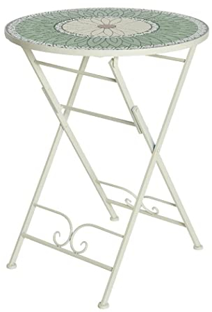 Pflanzen Kölle Bistro-Klapptisch 'Vigo', grün mit Blumenmosaik