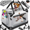 Lovpet® Transportbox Hund Katze Transporttasche S 49,5x34,5x35cm | Hunde-Tragetasche Faltbare Katzentasche | Haustier-Transportbox inkl. Hundenapf & Schultergurt | für Katzen & Hunde Hellgrau