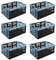 6X Stabile Profi Klappbox 45L - 54 x 37 x 28 cm - Einkaufskiste klappbar mit Soft-Griffe - Transportkiste stapelbar, Blau/Graphit