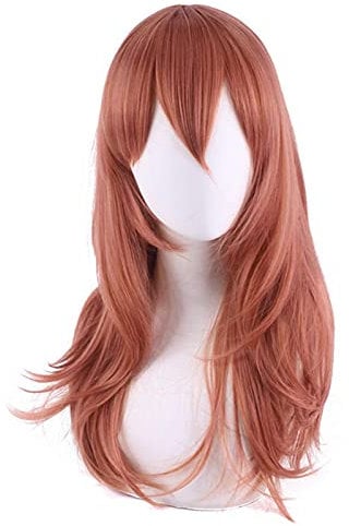 Anime Chainsaw Man Angel Devil Cosplay Wig dark Orange 50cm Long Heat Resistant Fiber Hair Role Play Wig