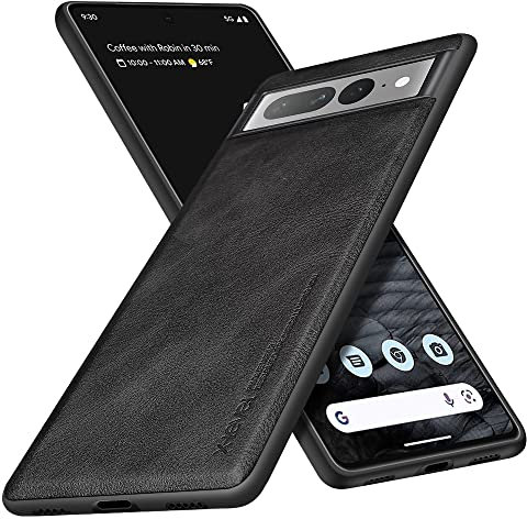 X-level Google Pixel 7 Pro Case, [Earl 3 Series] Anti-Scratch Premium PU Leather with Soft TPU Silicone Bumper Shockproof Protective Phone Cover Case for Google Pixel 7 Pro - Black