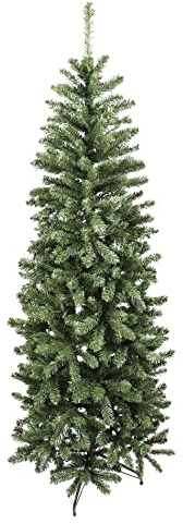 Rebecca Mobili Schmaler Künstlicher Baum, Künstliche Weihnachtsbäume, Kunststoff Support Grün, 497 Zweige, Heim Dekoration Bar Restaurant - Größe: 150 x 69 x 69 cm (H×B×T) - Art. RE6754
