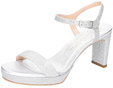 UNISA Damen SORO_EV Sandale mit Absatz, Silver, 39 EU