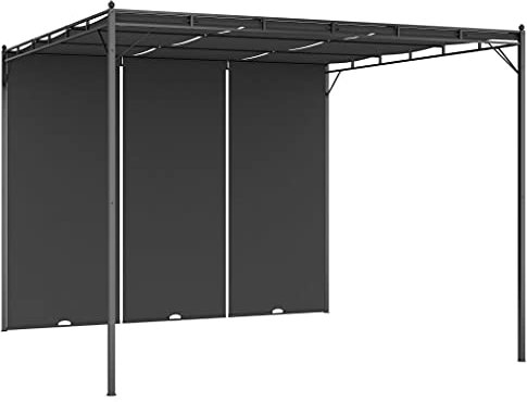 Lechnical Gazebo da Giardino,Pergola da Esterno,Protezione UV,Impermeabile,Gazebo Tenda da Patio,Gazebo da Giardino con Tenda Laterale 3x3x2,25 m Antracite