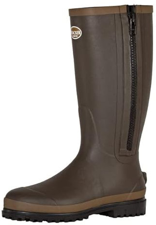 TRACKER Neopren Gummistiefel, Jagdstiefel Winter, thermo gefüttert, für Herren & Damen, mit Reißverschluss, wasserdicht, Größe 37