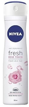 NIVEA Deo Spray Fresh Rose Touch 150ML (Pack of 6)